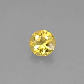 Berilo Amarelo Dourado Natural 0.80ct, Corte Redondo, VS