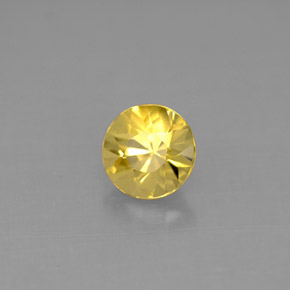 Berilo amarelo natural 0,73ct, corte redondo, VS