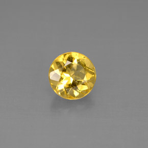 Berilo amarelo natural 0,98ct, corte redondo, VS