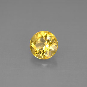 Berilo amarelo natural 0,98ct, corte redondo, VS