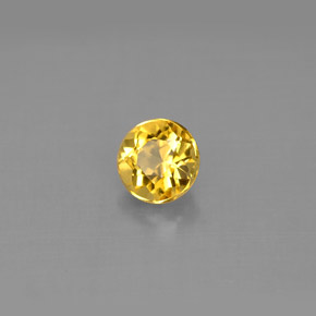 Berilo Amarelo Dourado Natural 0.66ct, Corte Redondo, VS