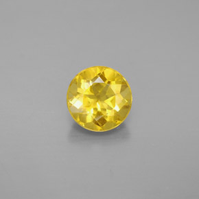 Berilo Amarelo Dourado Natural 1.18ct, Corte Redondo, VS