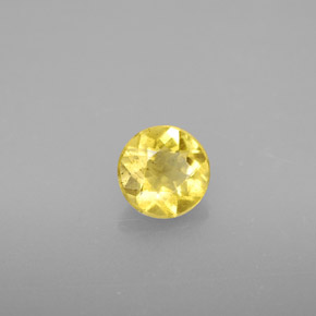 Berilo amarelo natural 0,70ct, corte redondo, VS