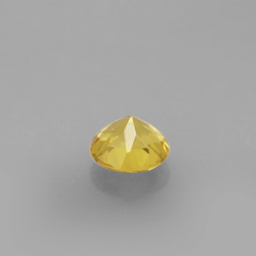 Berilo amarelo natural 0,82ct, corte redondo, VS