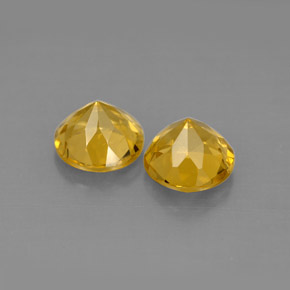 Pedras preciosas de berilo amarelo natural de  ct, corte redondo, VVS-VS