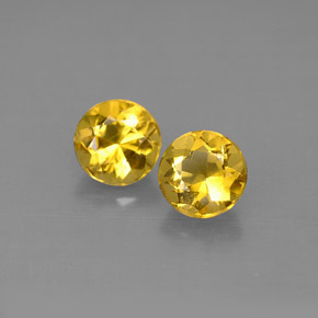 Pedras preciosas de berilo amarelo natural de  ct, corte redondo, VVS-VS