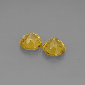 Pedras preciosas de berilo amarelo natural de  ct, corte redondo, VVS-VS
