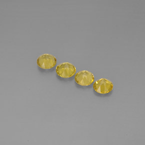 Pedras preciosas de berilo amarelo natural de  ct, corte redondo, VVS-VS