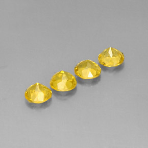Pedras preciosas de berilo amarelo natural de  ct, corte redondo, VVS-VS