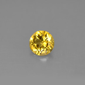 Berilo Amarelo Dourado Natural 0.71ct, Corte Redondo, VS