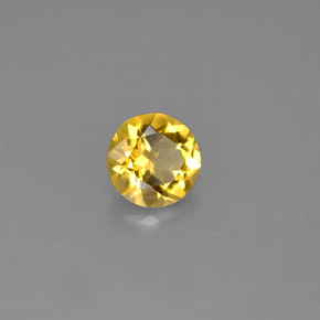 Berilo Amarelo Dourado Natural 0.71ct, Corte Redondo, VS
