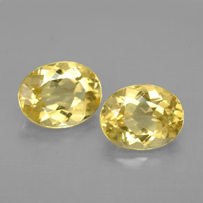 Pedras preciosas de berilo amarelo natural de  ct, corte oval, VVS-VS