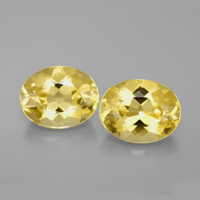 Pedras preciosas de berilo amarelo natural de  ct, corte oval, VVS-VS