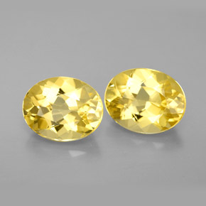 Pedras preciosas de berilo amarelo natural de  ct, corte oval, VVS-VS