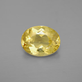 Berilo amarelo natural 1,51ct, corte oval, VVS-VS