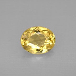 Berilo amarelo natural 1,70ct, corte oval, VVS