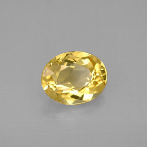 Berilo amarelo natural 1,70ct, corte oval, VVS