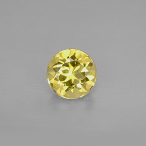 Berilo amarelo natural 1,24ct, corte redondo, VVS-VS