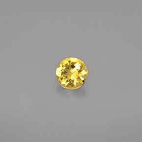 Berilo amarelo natural 0,42ct, corte redondo, VS