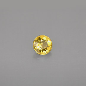 Berilo amarelo natural 0,42ct, corte redondo, VS