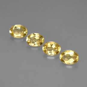 Pedras preciosas de berilo amarelo natural de  ct, corte oval, VVS