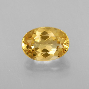 Berilo amarelo natural 0,79ct, corte oval, VVS