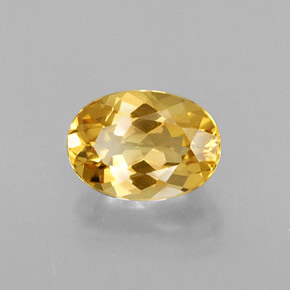 Berilo amarelo natural 0,79ct, corte oval, VVS