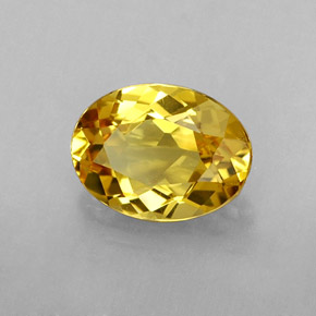 Berilo amarelo natural 0,96ct, corte oval, IF