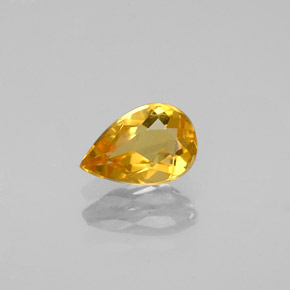 Berilo amarelo natural 0,60ct, formato de pêra, VS-SI
