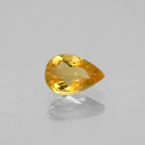 Berilo amarelo natural 0,60ct, formato de pêra, VS-SI