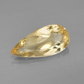 Berilo Amarelo Dourado Natural 4.05ct, Formato de pêra, VS-SI