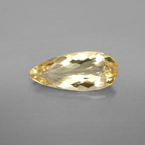 Berilo amarelo natural 3,10ct, formato de pêra, VVS-VS