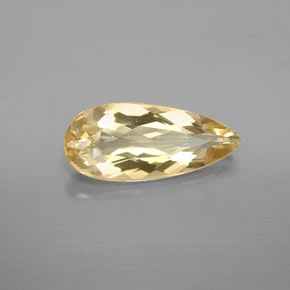 Berilo amarelo natural 3,10ct, formato de pêra, VVS-VS