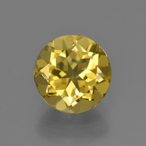 Berilo ouro natural 1,88ct, corte redondo, VVS