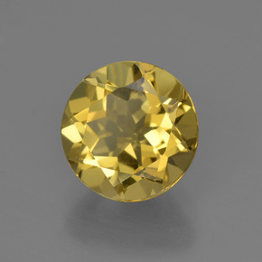 Berilo ouro natural 1,88ct, corte redondo, VVS