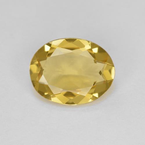 Berilo amarelo natural 2,00ct, corte oval, VVS-VS