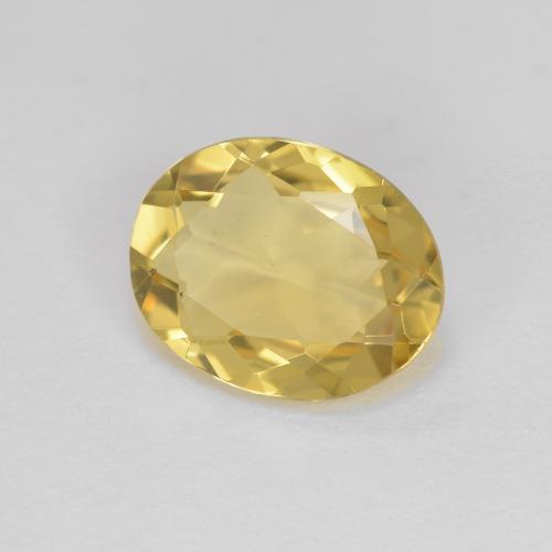 Berilo amarelo natural 2,00ct, corte oval, VVS-VS