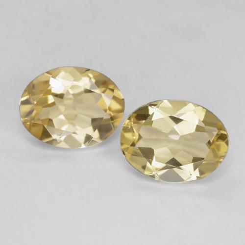 Pedras preciosas de Berilo amarelo quente natural de 3.62 ct, Corte Oval, VVS-VS