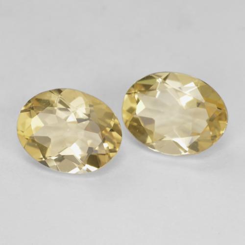 Pedras preciosas de Berilo amarelo quente natural de 3.62 ct, Corte Oval, VVS-VS
