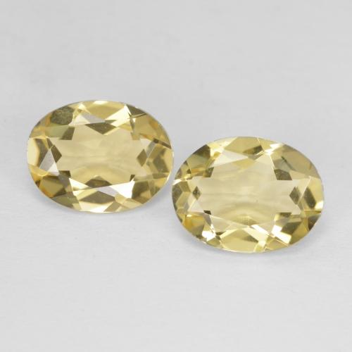 Pedras preciosas de berilo amarelo natural de 3,06 ct, corte oval, VVS