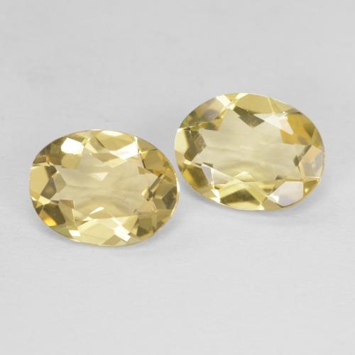 Pedras preciosas de berilo amarelo natural de 3,06 ct, corte oval, VVS