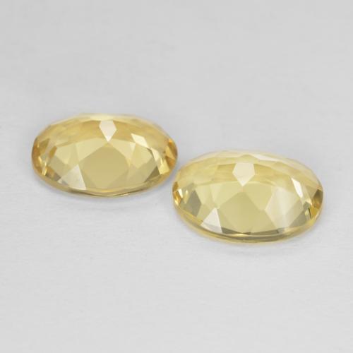 Pedras preciosas de berilo amarelo natural de 3,06 ct, corte oval, VVS