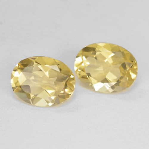 Pedras preciosas de Berilo Luz amarela natural de 3.72 ct, Corte Oval, VS