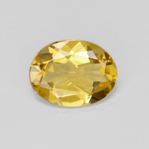 Berilo Amarelo escuro Natural 1.48ct, Corte Oval, VS