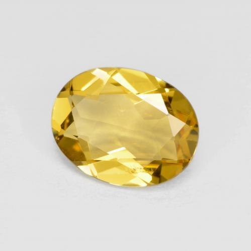 Berilo Amarelo escuro Natural 1.57ct, Corte Oval, VS