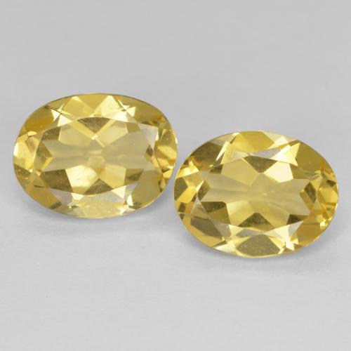 Pedras preciosas de berilo amarelo natural de 3,35 ct, corte oval, VVS-VS
