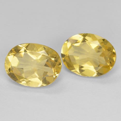 Pedras preciosas de berilo amarelo natural de 3,35 ct, corte oval, VVS-VS