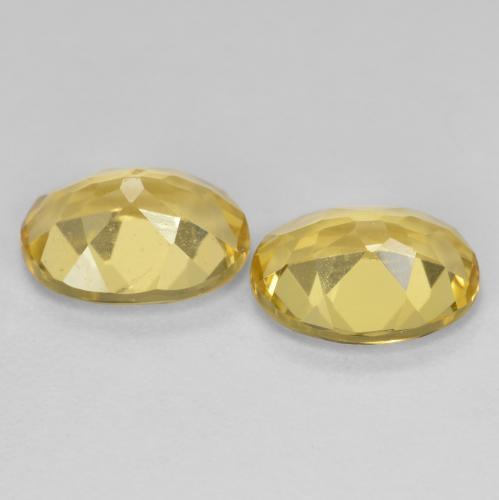 Pedras preciosas de berilo amarelo natural de 3,35 ct, corte oval, VVS-VS