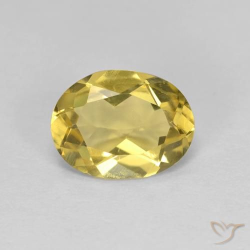 1.14ct Natural Luz amarela Berilo, oval, VVS-VS