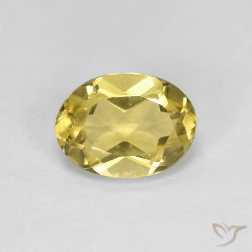 1.23ct Natural Amarelo Mostarda Berilo, oval, VVS-VS
